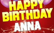 Happy Birthday audio greetings for Anna